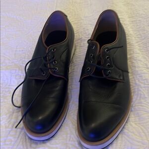 Zanzara Classic Black Leather Men's Shoes